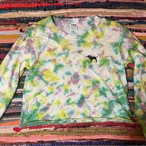 PINK Color Tie Dye Women’s Crop Top. Size XS